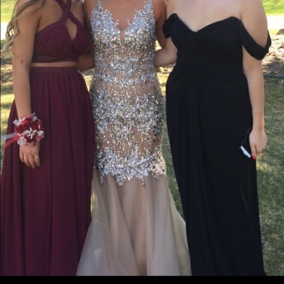 Terani Couture Nude and sparkles prom formal mermaid dress ❤️ - Picture 3 of 4